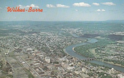 72/745 AK WILKES BARRE  - LUZERNE COUNTY - PENNSYLVANIA BRÜCKE FLUß URLAUB REISE