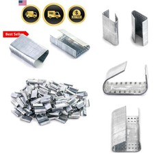 Seals for 1/2" Strap Width Steel Strapping, 500 Pcs Metal Clips for Firmly Se...
