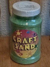 NEW Sealed GREEN Colored Sand for Crafts 22 Oz Bottle