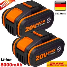 2x per Worx batteria di ricambio originale 20V MAX 8000mAh batteria WA3553 WA3556 WA3551
