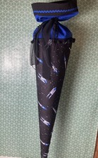 Schultüte 70 cm, Stoffhülle, Space Shuttle, Rakete, Weltall, Handarbeit, Jungen