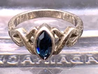 Vintage sterling silver Sapphire ring size 7