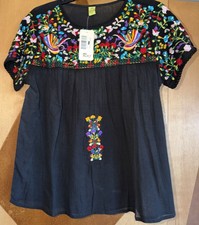Gorgeous  Raj   Embroidered Black Short Sleev...