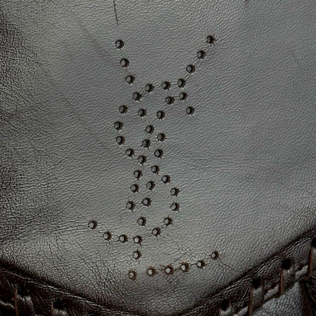 Rara borsa a tracolla Yves Saint Laurent YSL punzonatura frange pelle