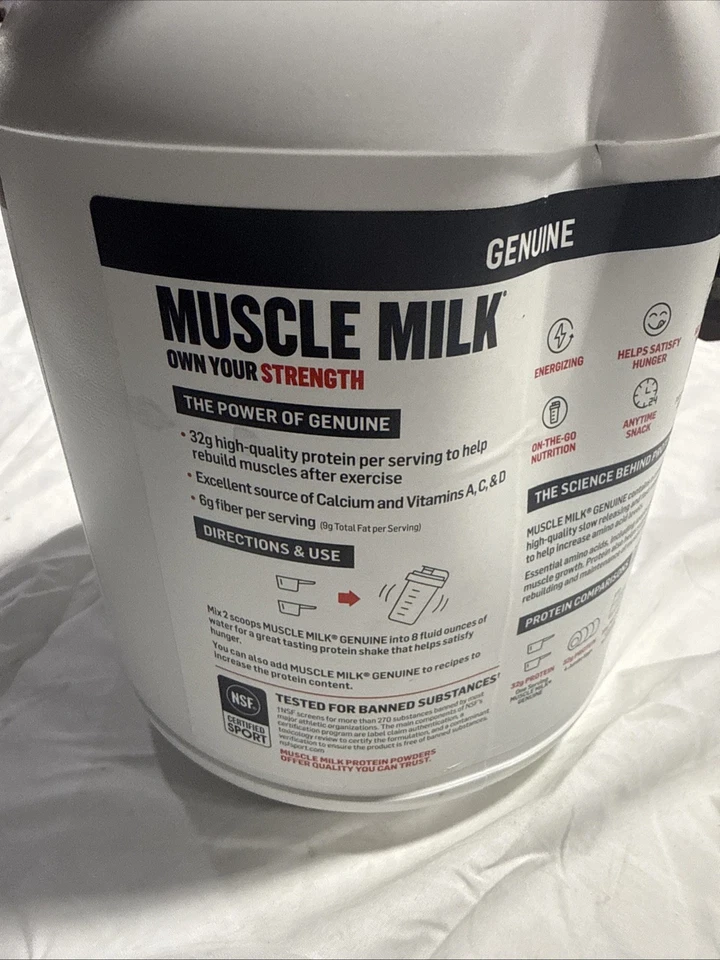 Proteína en polvo genuina Muscle Milk, chocolate 4,94 lb. Precintado, 28/10/26 Foto 4 de 4