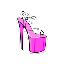Pink Pole Dancer Heels Sticker Decal
