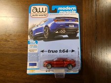 AUTO WORLD 2018 BLUE CHEVROLET CAMARO ZL1 DIECAST MODEL AWSP059-A CHASE CAR