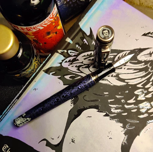 Retro 51 Tornado The Raven Edgar Allan Poe Fountain Pen, Medium Nib, Exclusive - product listing photo