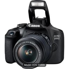 NEW BEST £ Canon EOS 2000D Camera + EF-S 18-55mm IS II Lens - Black - All set 