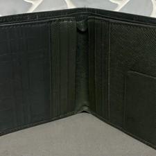 Burberry Dark Green Leather Card Holder Wallet