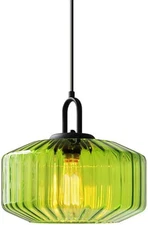 Green Glass Pendant Light fixture Modern Pendant Lights with Large Hand Lamp