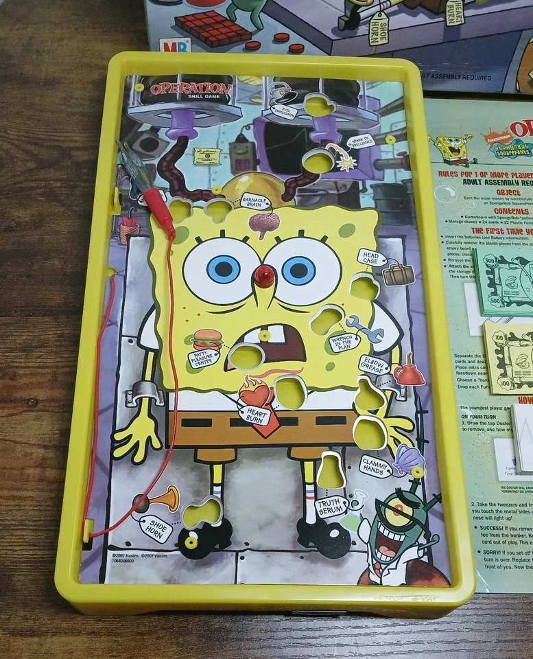 Rare SpongeBob SquarePants Operation Game - No Buzzer - Image 2 of 4