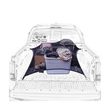 Truck Bed Cargo Net for Pickup, 4'x4' Stretches to 7'x7' Elastic Cargo Mesh w...