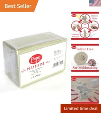 Modeling Clay Oil-Based Plasticine Non-Drying Safe Kids Art Craft 2lbs Cream