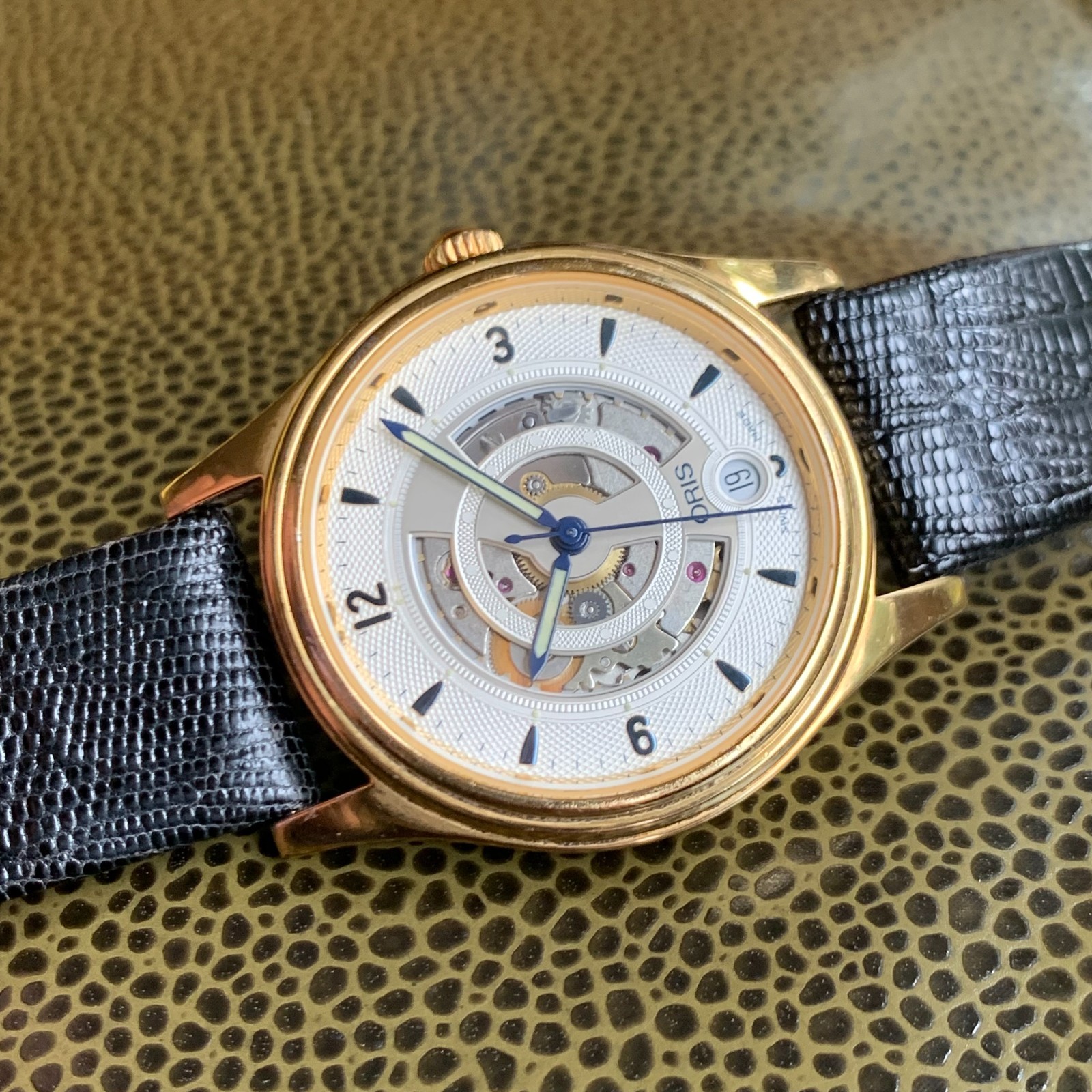 ORIS Classic Skeleton 7481 Date Automatic Gold To… - image 5