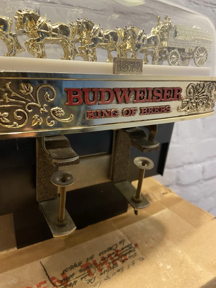 Vintage Budweiser Beer Sign Cash Register Condiment Holder Napkin IOB Clydesdale - Image 3 of 4