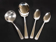National Silver Viceroy One Silverplate Table Spoons (2), Casserole Spoon, Ladle