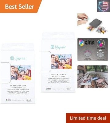 3x4  Zink Instant Print Photo Paper 80 Pack Compatible with 3x4 Printers