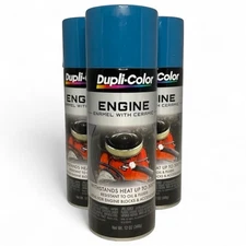 Dupli-color DE1608 - 3 Pack GM Blue Engine Enamel Paint With Ceramic - 12 oz