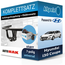 Für Hyundai i30 Coupe 02.13- AUTO HAK Anhängerkupplung starr + 7polig E-Satz neu