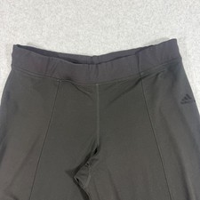 adidas Women s Size L Black Pull-On Wide Leg Athletic Pants Stretch