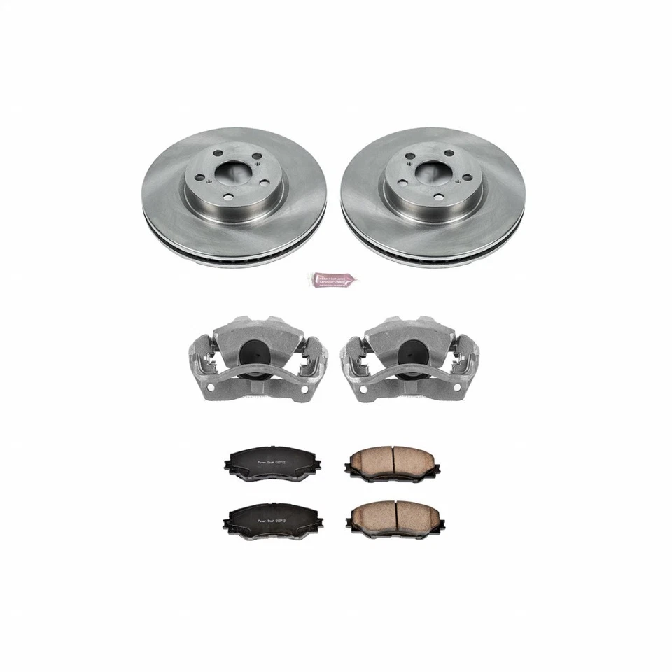 Power Stop Brake Kit For Toyota Corolla 2009-2019 Front AutoSpecialty w/Calipers Foto 2 de 4