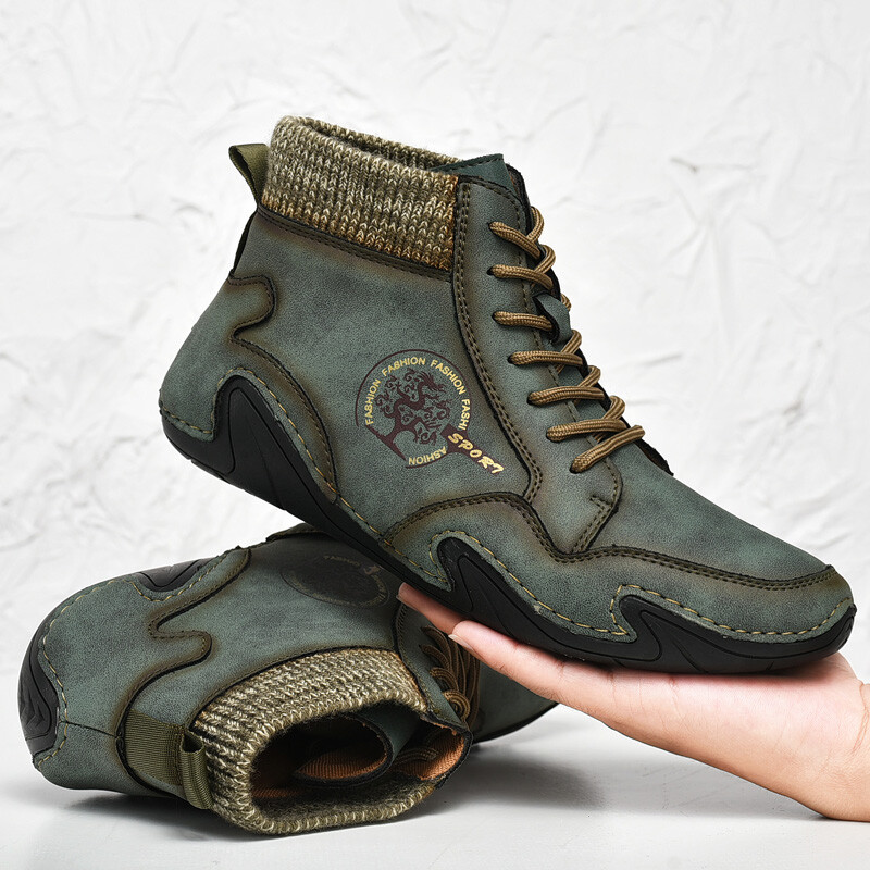 SALOMON Mocassino uomo scarpe pelle moda casual passeggio guida sneakers alla caviglia stringate