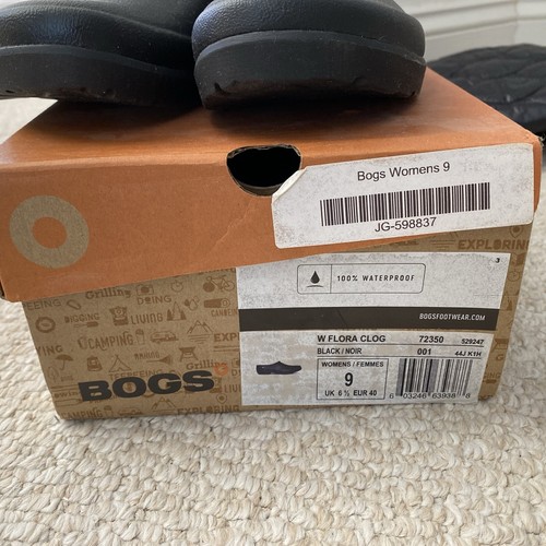 NIB Bogs Flora Clogs- Black-Womens Size 9 - Picture 5 of 5