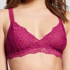 Xhilaration Fuchsia Lace Racerback Bralette Size M