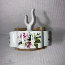 Lefton French Rose Lipstick & Ring Holder No Chips or Cracks