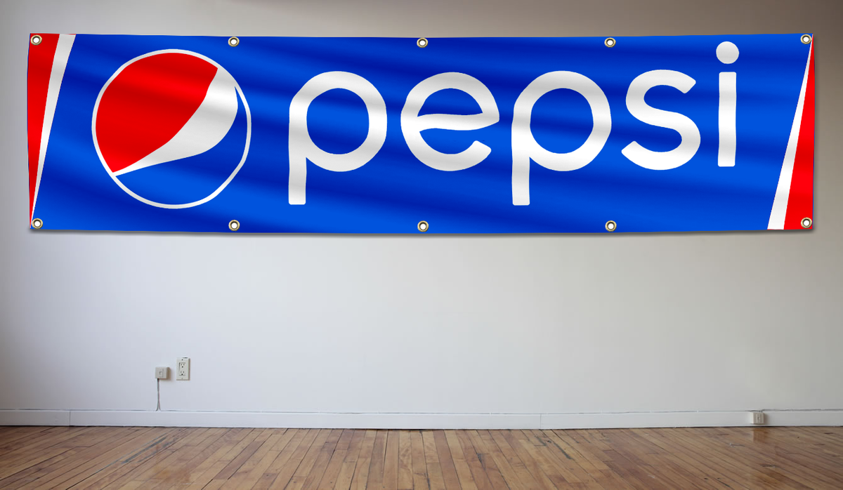 Pepsi Flag Banner 2X8 Ft Wall Decor Flag Pepsi Drink Fans