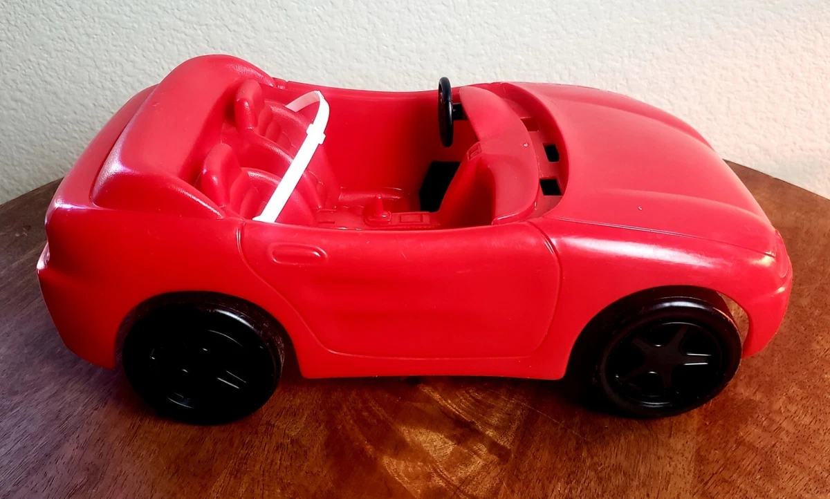 Vintage Barbie Red Convertible Sports Car 1996 Hot Drivin Barbie Car