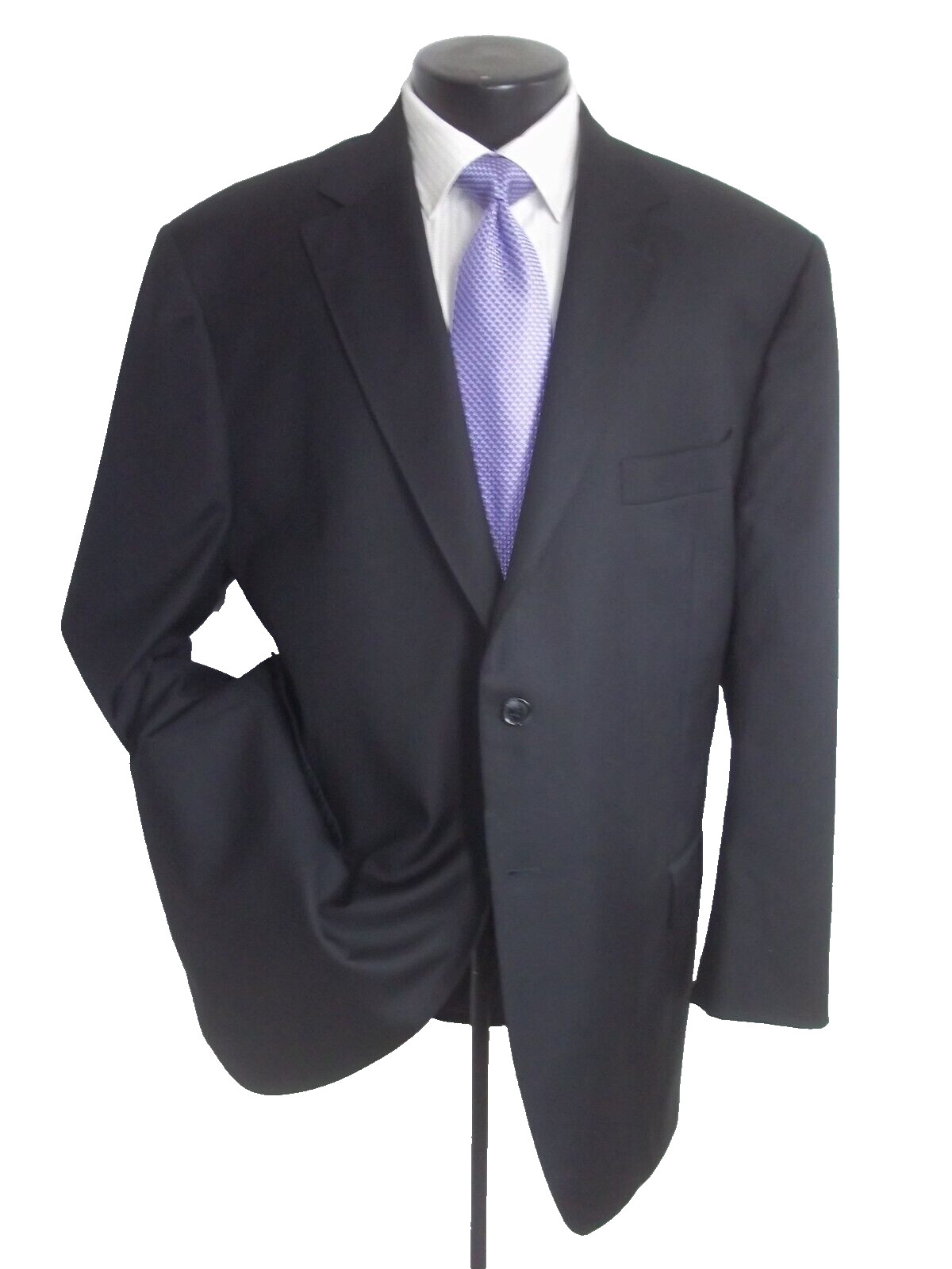 ( Suitsupply Napoli solid black 2button side vent… - image 2