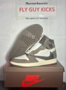 New Authentic Nike Air Jordan 1 Travis Scott High OG TS SP CD4487-100 Mocha  Sail | eBay