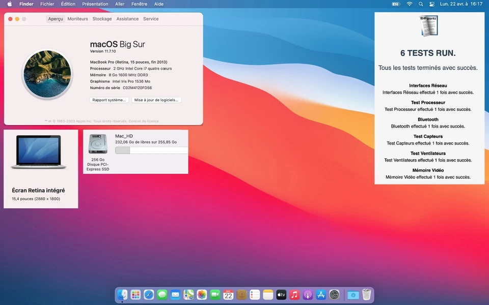 Apple MacBook Pro 15" 2013 · i7 · 8GB · 256GB, photo 2 sur 5