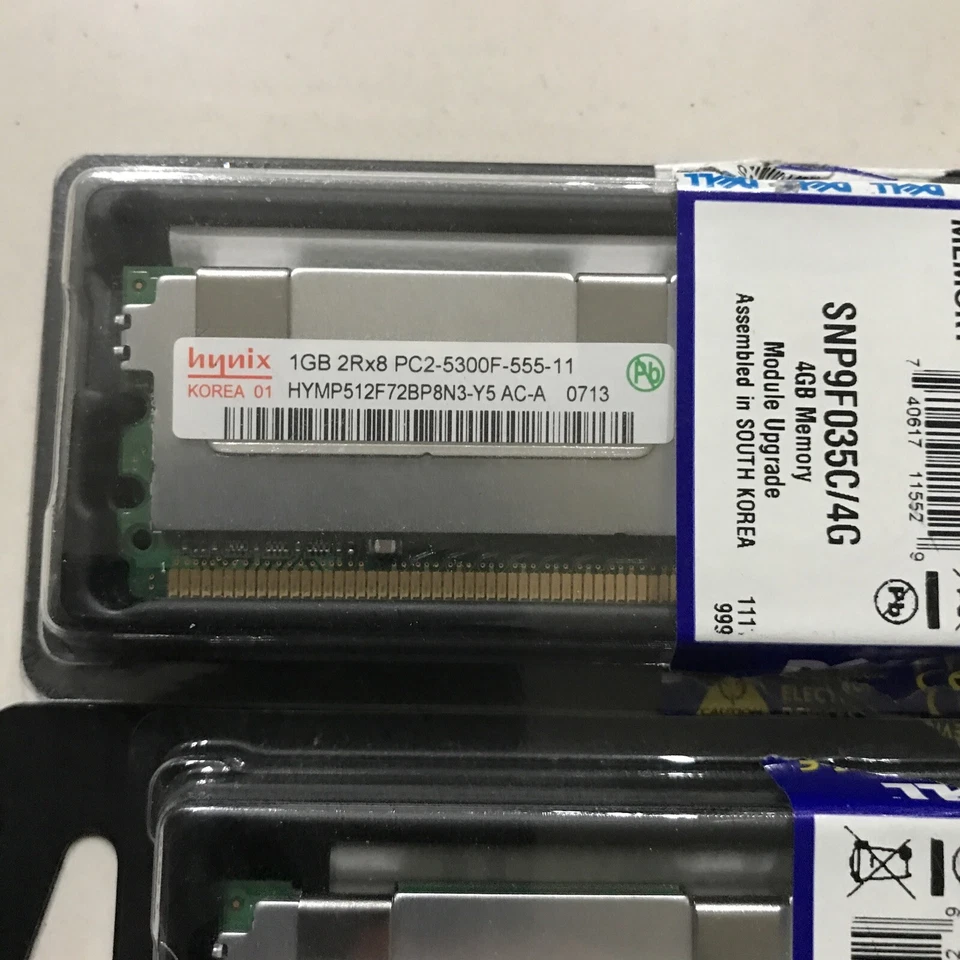 Hynix HYMP512F72BP8N3-Y5 PC2-5300F-555-11 1GB Server Memory RAM X4 - Image 2 of 4