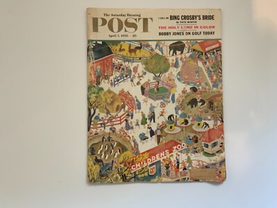 VINTAGE SATURDAY EVENING POST APRIL 5, 1958 GOLFS BOBBY JONES INTERVIEW