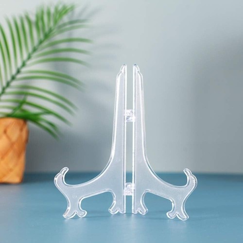 8-Inch Folding Clear Plastic Easel Stands - Elegant and Lightweight for Events - Photo 7 sur 8