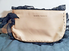 Borsa pochette ALBERTA FERRETTI in pelle rosa polvere 7 x 4"
