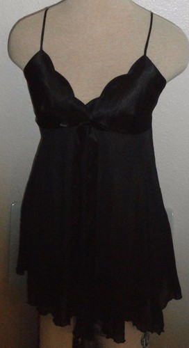 Victorias Secret Black Womens Negligee Size Small Has Bow Ebay 