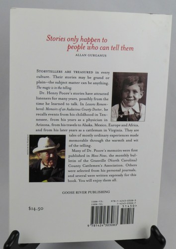 Lessons Remembered Book by Henry Wayne Poore, MD 177 Pgs. Signed Ships Free! - Picture 2 of 9
