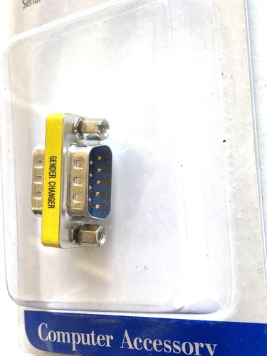 Male DB9 to Male DB9 gender adapter 26 231 Radio shack computer accessory 1 pak - Picture 3 of 4