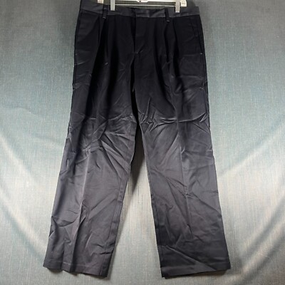 Docker Mens Dress Pants Size 38X29 D3 Blue Cotton