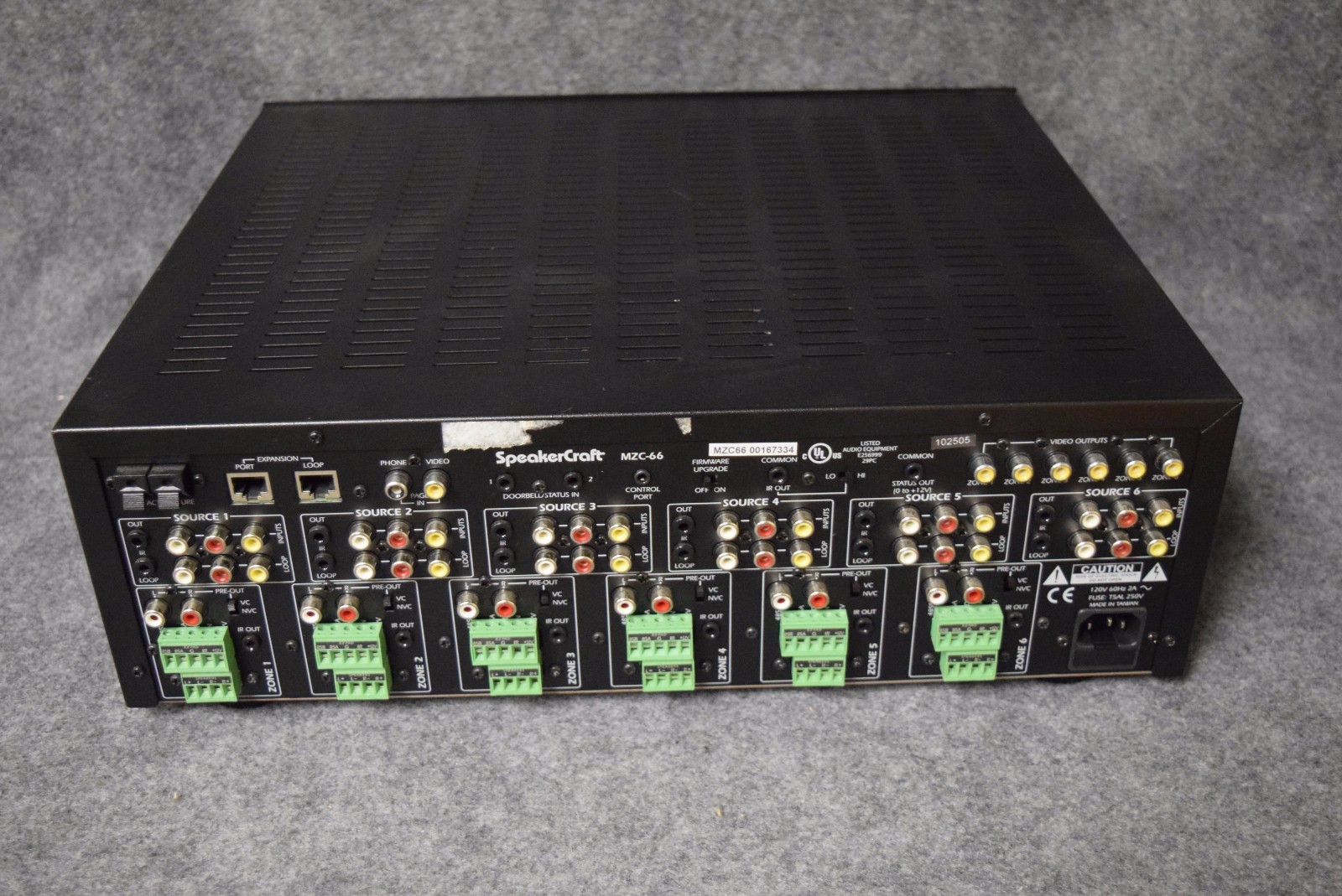 SpeakerCraft MZC66 6 Zone MultiZone Amplifier FOR PARTS ONLY