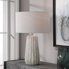 NEW PIKES MODERN POROUS CERAMIC 26" ACCENT TABLE LAMP UTTERMOST 28391