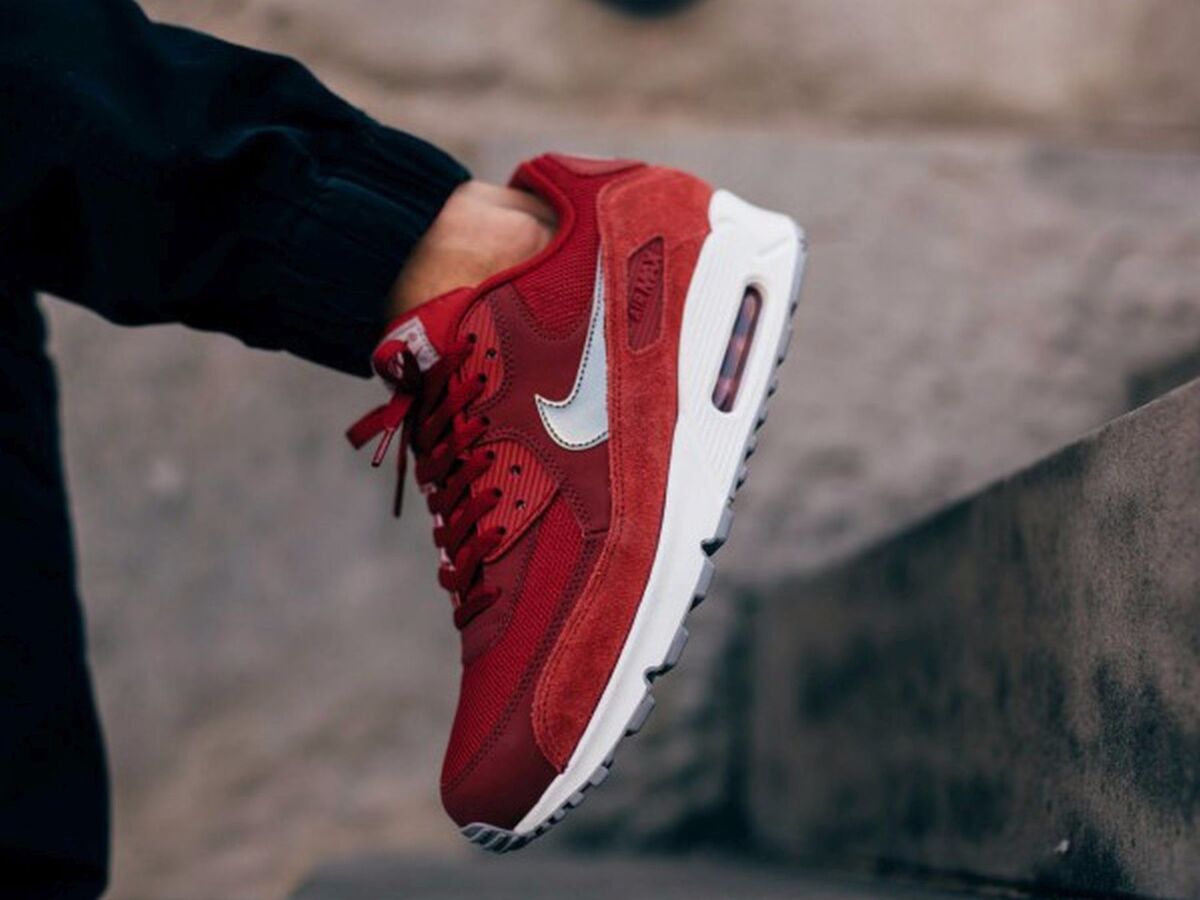 Overtræder pensionist hestekræfter Nike Air Max 90 Essential Mens Sz 9 Gym Red/Metallic Pewter/White  537384-602 | eBay