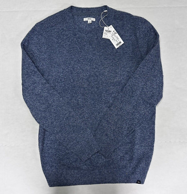 $195 New BRAX Rick Men's Large L Casual Blue Wool Polyamide LS Crew Neck Sweater