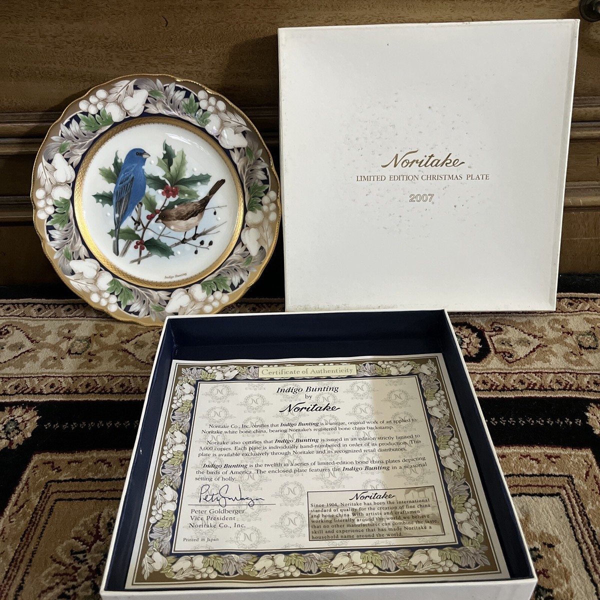 限定版　ノリタケ BIRDS OF AMERICA クリスマスプレート 2005 限定版 ノリタケ BIRDS OF AMERICA クリスマスプレート 2005