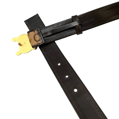 CELINE Vintage Macadam Logo Belt #32/80 Fashion Accessory  display picture 2