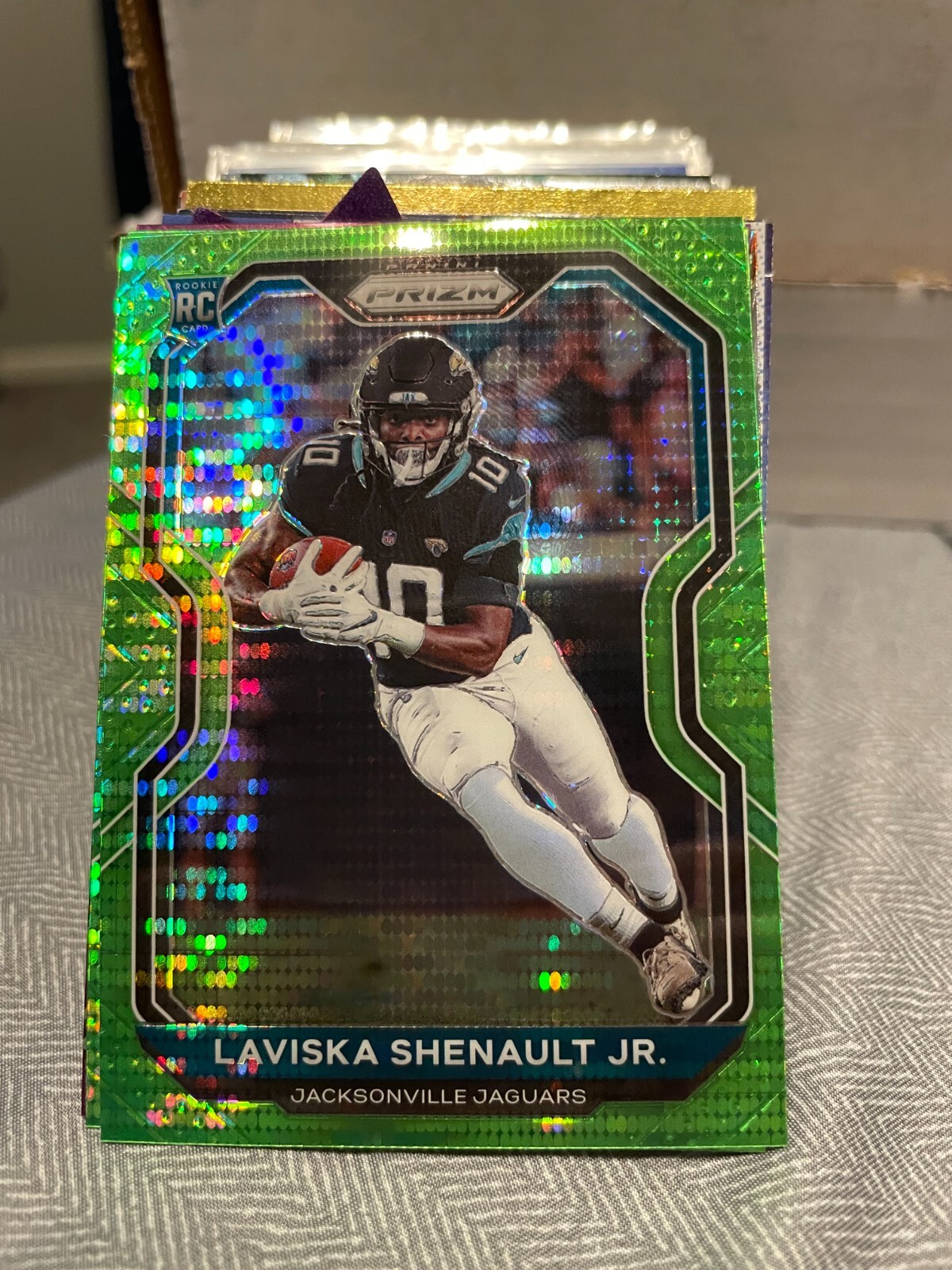 2020 Panini Prizm Prizms Neon Green Pulsar #350 Laviska Shenault Jr. RC! CS31
